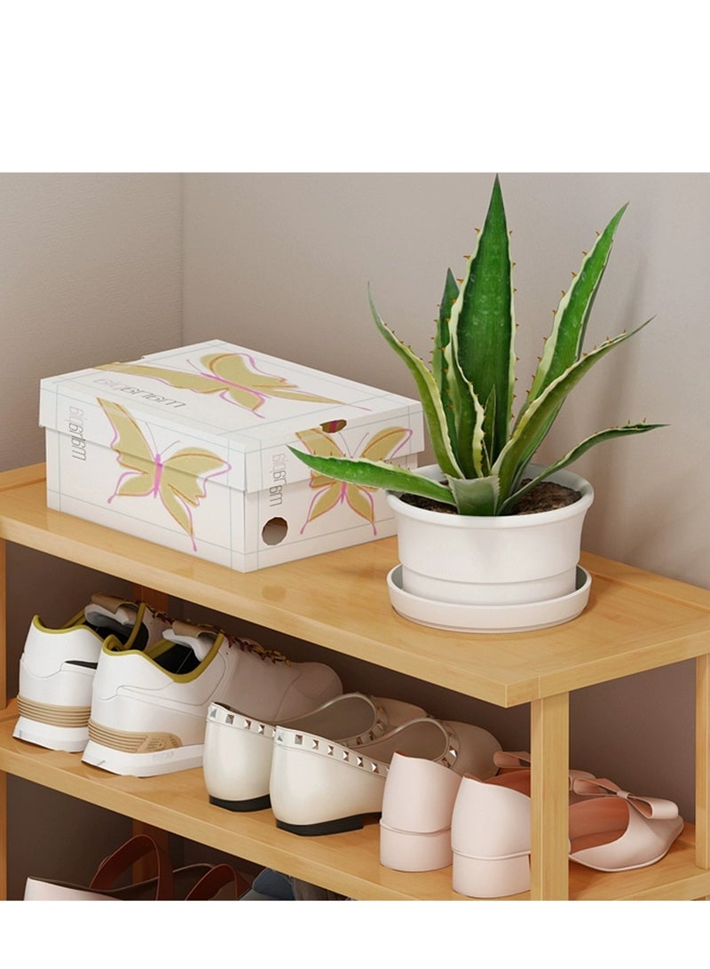Generic 𝐅𝐅𝐃 Premium Bamboo Shoe Rack 4 Tier – Eco-Friendly, Waterproof & Durable | Multi-Purpose Storage for Shoes, Books & More | Space-Saving Design for Entryway, Bedroom, Office | Easy Assembly & Elegant Finish  - Image 5