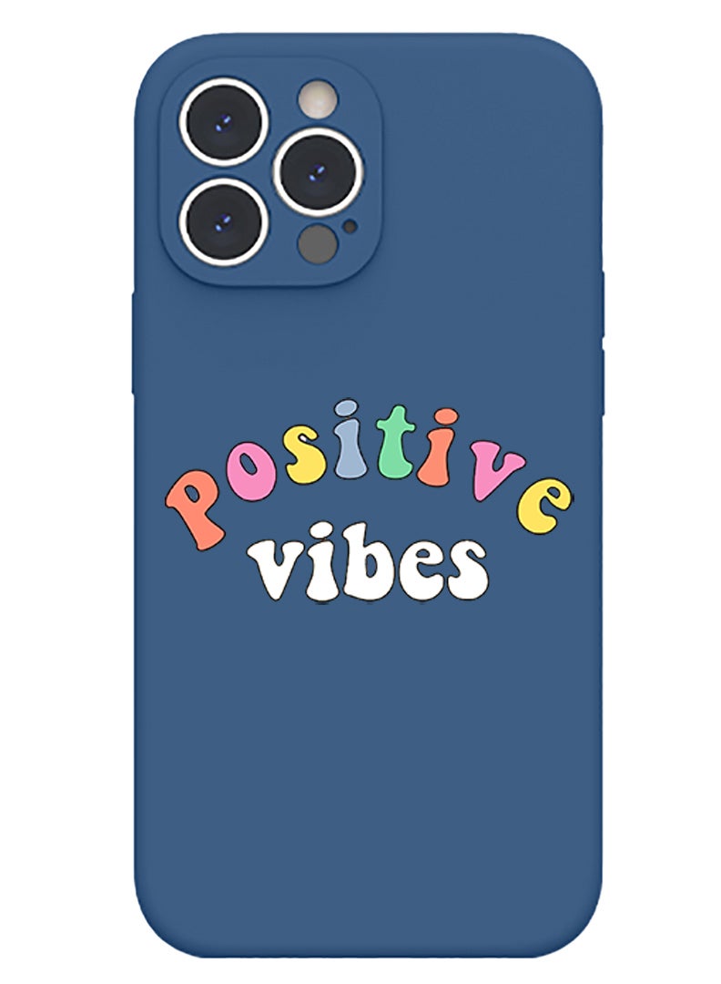 Theodor Protective Slim Fit Case Liquid Silicone Cover with Full Body Protection Anti-Scratch Shockproof Case For iPhone 15 Pro Blue  - Powerpuff - Image 1