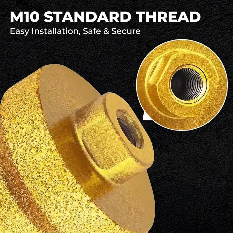KH866 Diamond Step Drill Bits 20-35-50mm for Metal, Tile, Wood, Concrete, Marble, Engineered Stone, Multi Hole Opener Cone Bit Grinder Cutter, Beveling Chamfer Step Tapered Reamer, Multilayered Layer Bit - Image 3