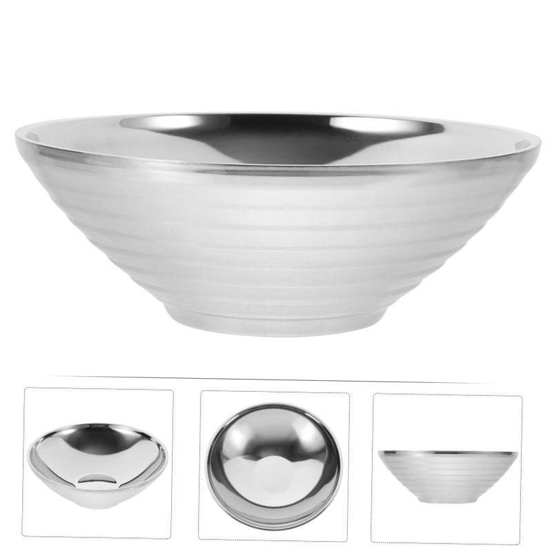 Dual Layer Ramen Bowl 22x7cm Serving Dish for Noodles Salad Fruits Snacks - Image 4