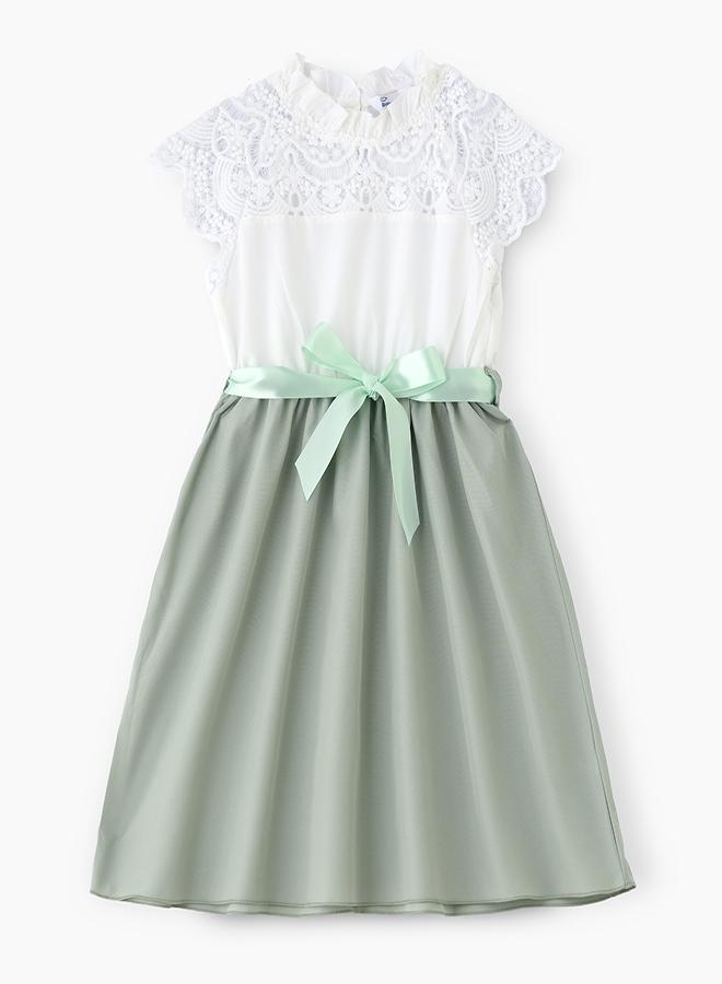 Lace Top A-Line Dress