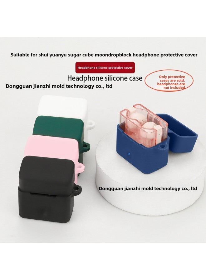 Suitable For Water And Moon Rain Sugar MOONDROP BLOCK Earphone Protective Case Silicone Soft Rubber Earphone Case Empty Box-Color:Black-Model:Sugar MOONDROP BLOCK  - Image 2