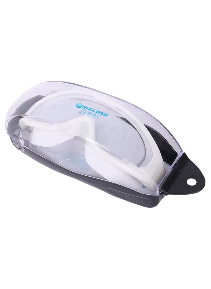 ENDLESS  Premium Swimming Goggle with Anti-Fog and UV Protection | Stylish Big Frame for more Visibility | Soft Silicone Gasket for Leak Proof | With Hard Case  - Image 1