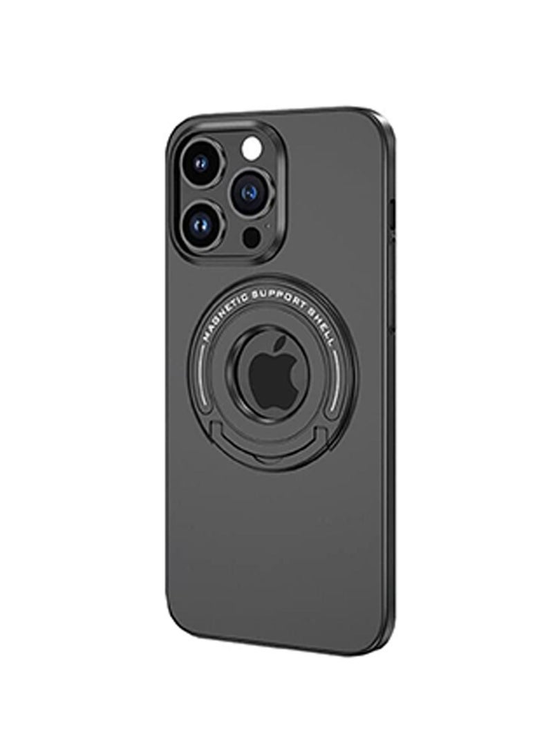 TEAM LUXURY iPhone 14 Pro MagSafe Case Cover Protector Protection With Magnetic Wireless Charging Back Invisible Ring Stand Mobile Phone Holder Kickstand Cell Anti-scratch Anti-drop Shockproof Cover Accessory  - Image 1