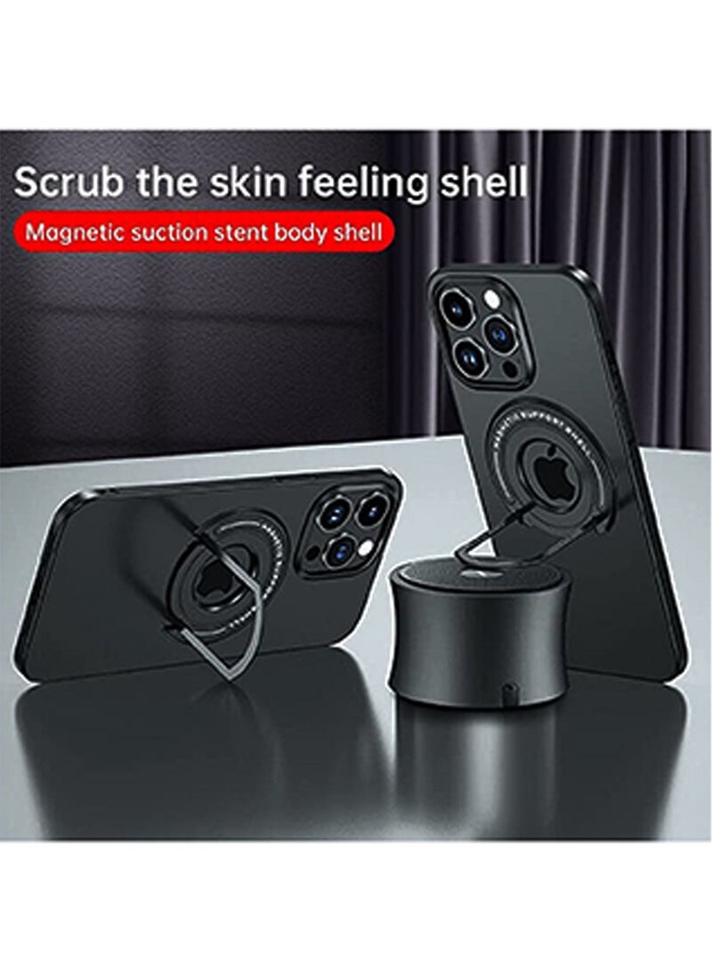 TEAM LUXURY iPhone 14 Pro MagSafe Case Cover Protector Protection With Magnetic Wireless Charging Back Invisible Ring Stand Mobile Phone Holder Kickstand Cell Anti-scratch Anti-drop Shockproof Cover Accessory  - Image 5