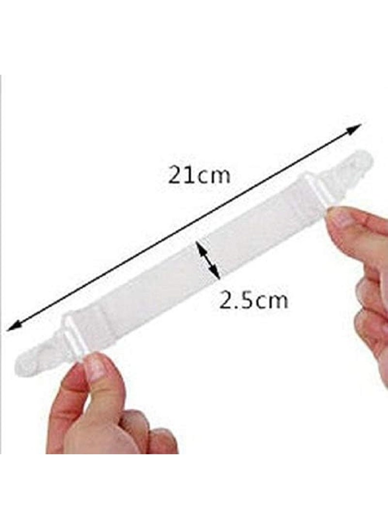 مشبك ملاية السرير – ماسك ملايات مرن – 4 قطع أحزمة في عبوة واحدة - مطاطية قابلة للتعديل لتثبيت الملاءات بإحكام على السرير - Image 4