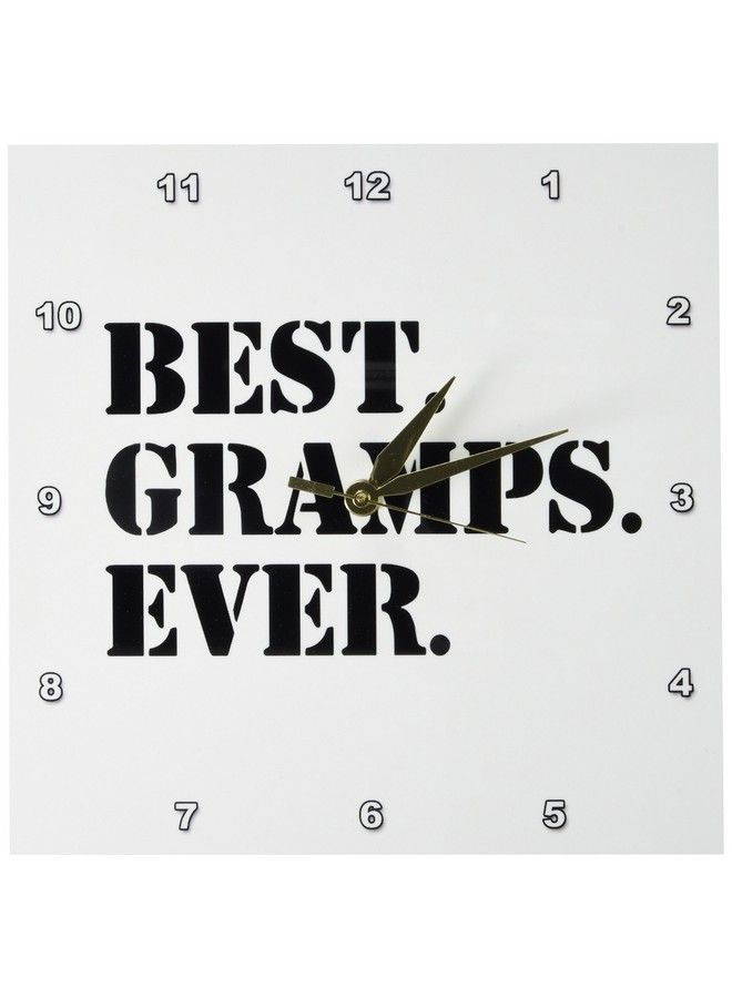3DROSE Dpp_151514_1 Best Gramps Evergifts For Grandfathersgranddad Grandpa Nicknamesblack Textfamily Gifts Wall Clock 10 By 10Inch - Image 2