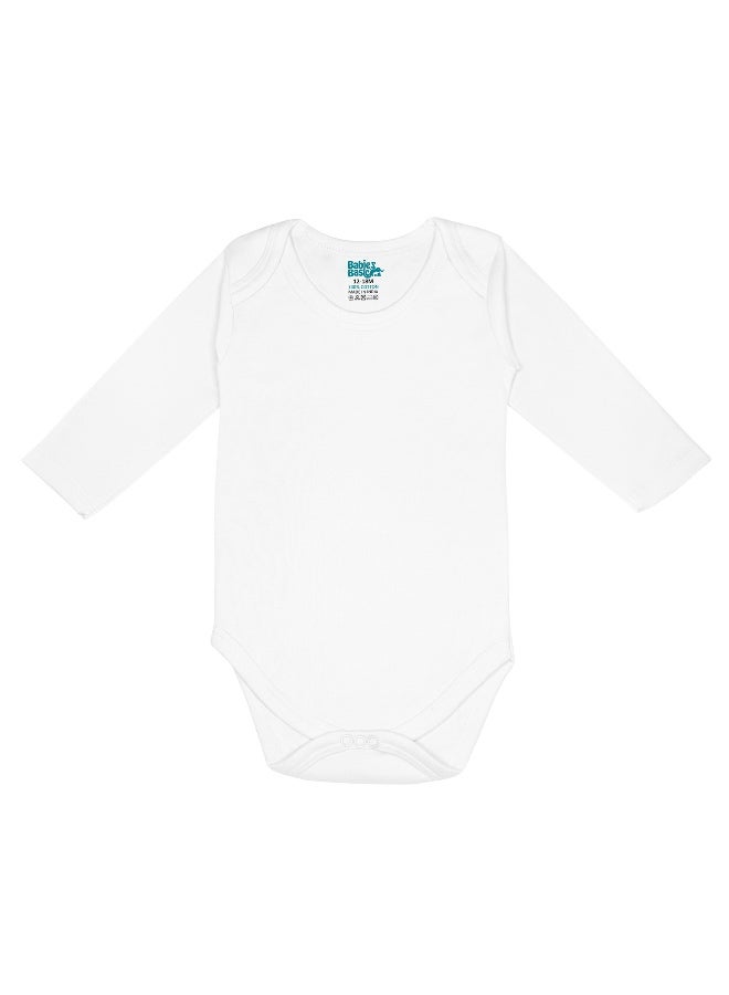 Babies Basic 100% Super Combed Cotton, Long Sleeves Romper/Bodysuit, For New Born To 24Months, Set Of 6 - Pink, Lemon, Cream  - Image 4