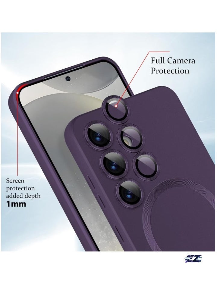 Raxoom Samsung Galaxy S24 Plus 5G Magnetic Case Cover â€“ Luxury Metallic Paint, Silicone Phone Case with Full Camera Lens Protector, Shockproof Bumper for Maximum Protection â€“ Stylish and Durable Case for Samsung Galaxy S24 Plus 5G - Image 2