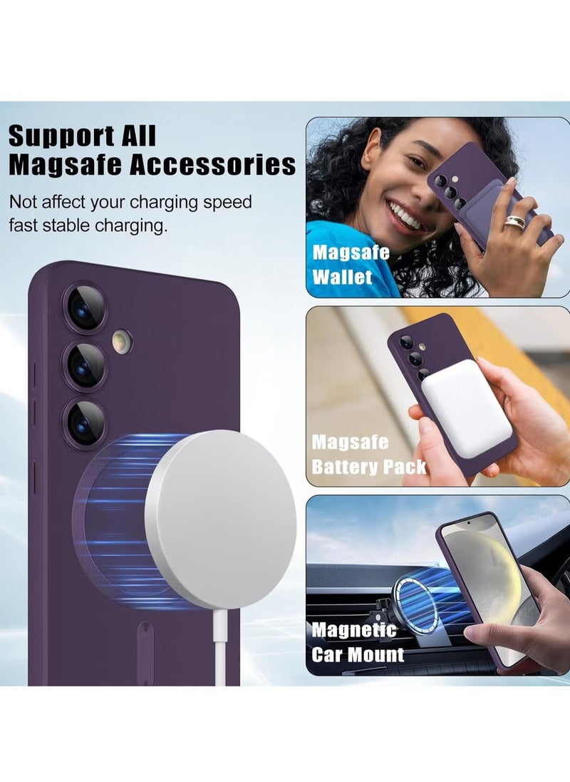Raxoom Samsung Galaxy S24 Plus 5G Magnetic Case Cover â€“ Luxury Metallic Paint, Silicone Phone Case with Full Camera Lens Protector, Shockproof Bumper for Maximum Protection â€“ Stylish and Durable Case for Samsung Galaxy S24 Plus 5G - Image 3
