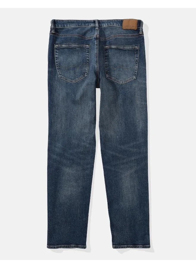 American Eagle Airflex+ Light Wash Straight Jeans