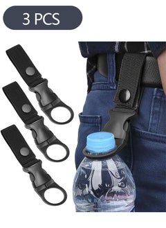3-Piece Kettle Hanging Buckle Hangable Bottle Cage Hooks, Outdoor Portable Water Bottle Ring Holder Mineral Water Bottle Clip, Used for Backpack Outdoor Tactical Camping Hiking Mountaineering Trip