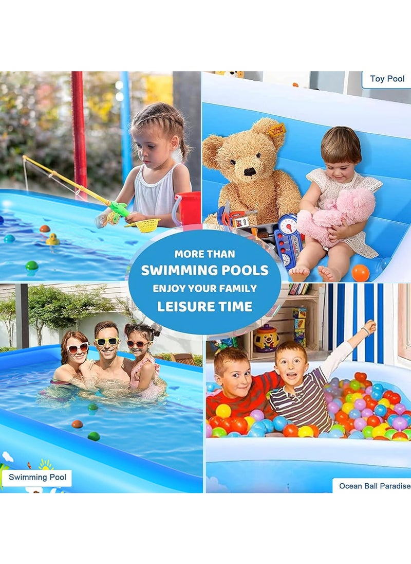 VUCATIN Inflatable Pool 180*130*60Cm Thickened Family Swimming Pool for Toddlers Outdoor Garden Backyard Summer Water PartyInflatable swimming pools for children and adults  - Image 3