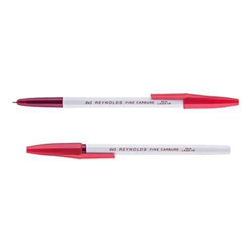 Reynolds 045 Ball Pen SET - 10 RED PENS WITH COMFORTABLE GRIP |RED BALL PENS FOR WRITING | PEN FOR STUDENTS & OFFICE STATIONERY | 0.7 mm TIP SIZE - Image 3