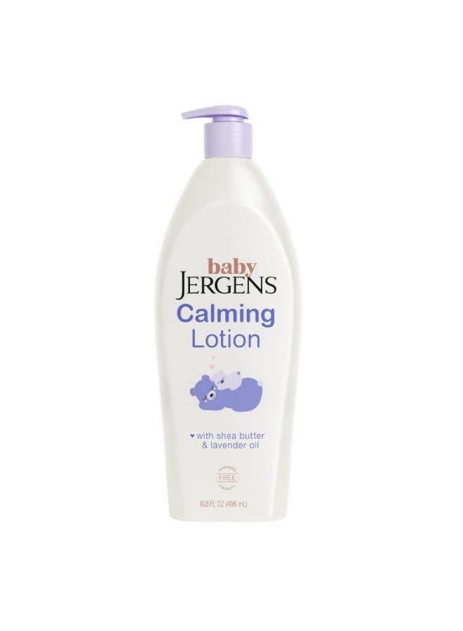 Jergens Baby Calming Lotion, Baby Calming Lotion, Lavender Baby Lotion, Baby Moisturizer with Shea Butter and Lavender Oil, 16.8 Fl Oz