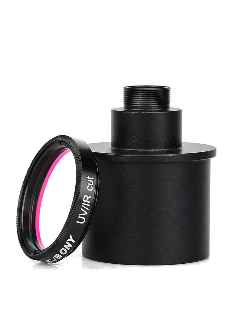 SVBONY UV IR Cut Block Filter Infra Red Filter CCD Camera Interference UV Filter 1.25 inches Thread for DSLR Camera Telescope with Webcam Adapter