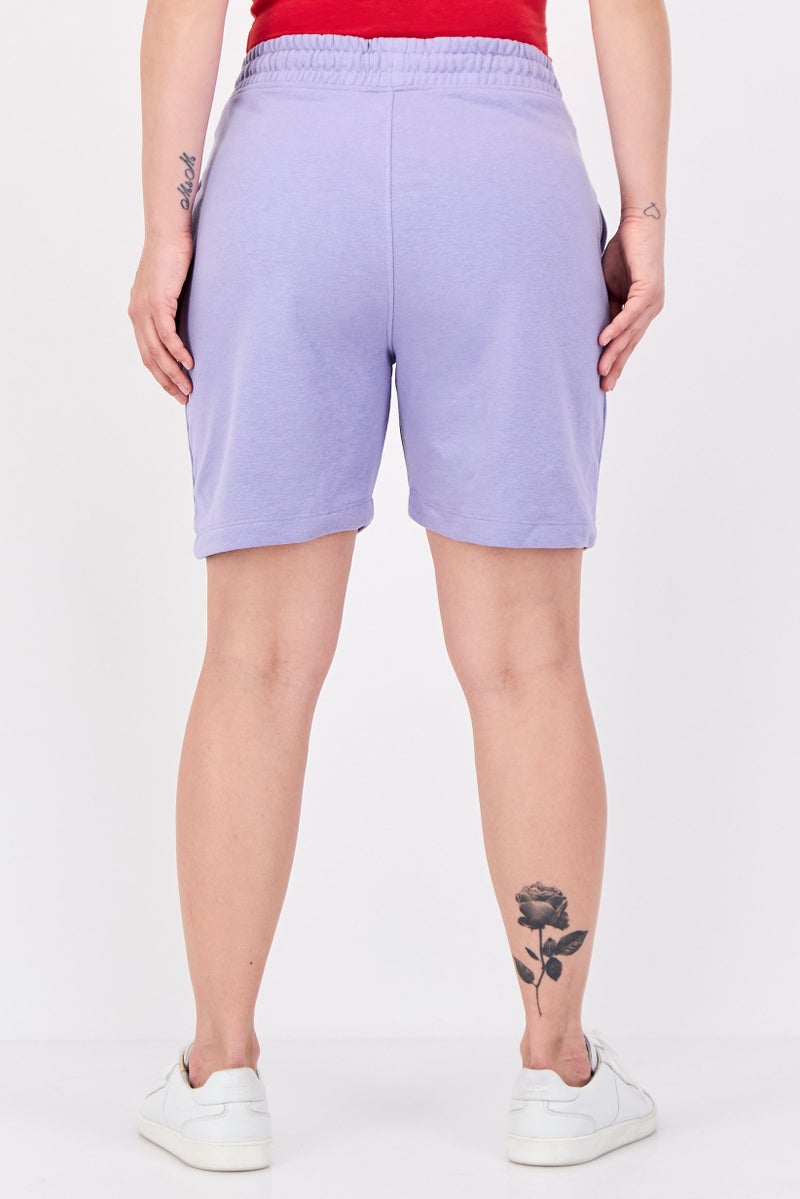 Juicy Couture شورتات أساسية بشعار العلامة التجارية للنساء، لافندر - Image 4