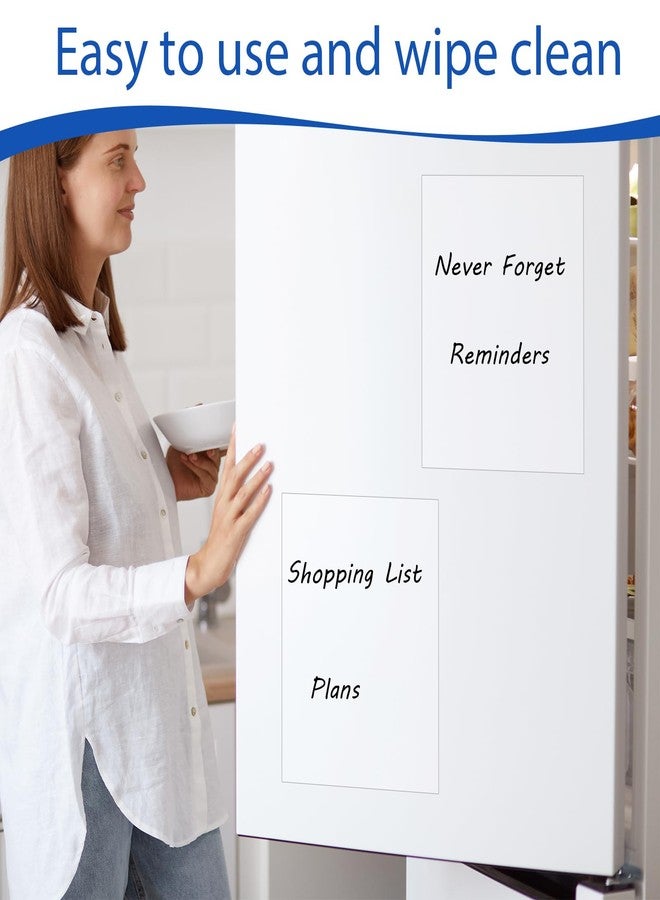 Zyghjort Clear Dry Erase Board Sticker Paper, 10 Sheets of A4 Clear Removable Dry Erase Sheets Paper Transparent White Boards Sticker for Wall/Desk/Refrigerator/Door/Locker/Home/Office/Classroom - Image 4