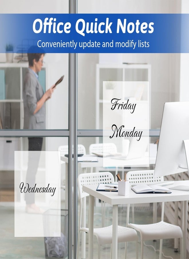 Zyghjort Clear Dry Erase Board Sticker Paper, 10 Sheets of A4 Clear Removable Dry Erase Sheets Paper Transparent White Boards Sticker for Wall/Desk/Refrigerator/Door/Locker/Home/Office/Classroom - Image 3