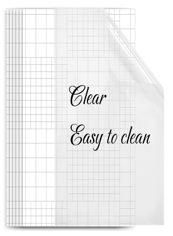 Zyghjort Clear Dry Erase Board Sticker Paper, 10 Sheets of A4 Clear Removable Dry Erase Sheets Paper Transparent White Boards Sticker for Wall/Desk/Refrigerator/Door/Locker/Home/Office/Classroom - Image 1