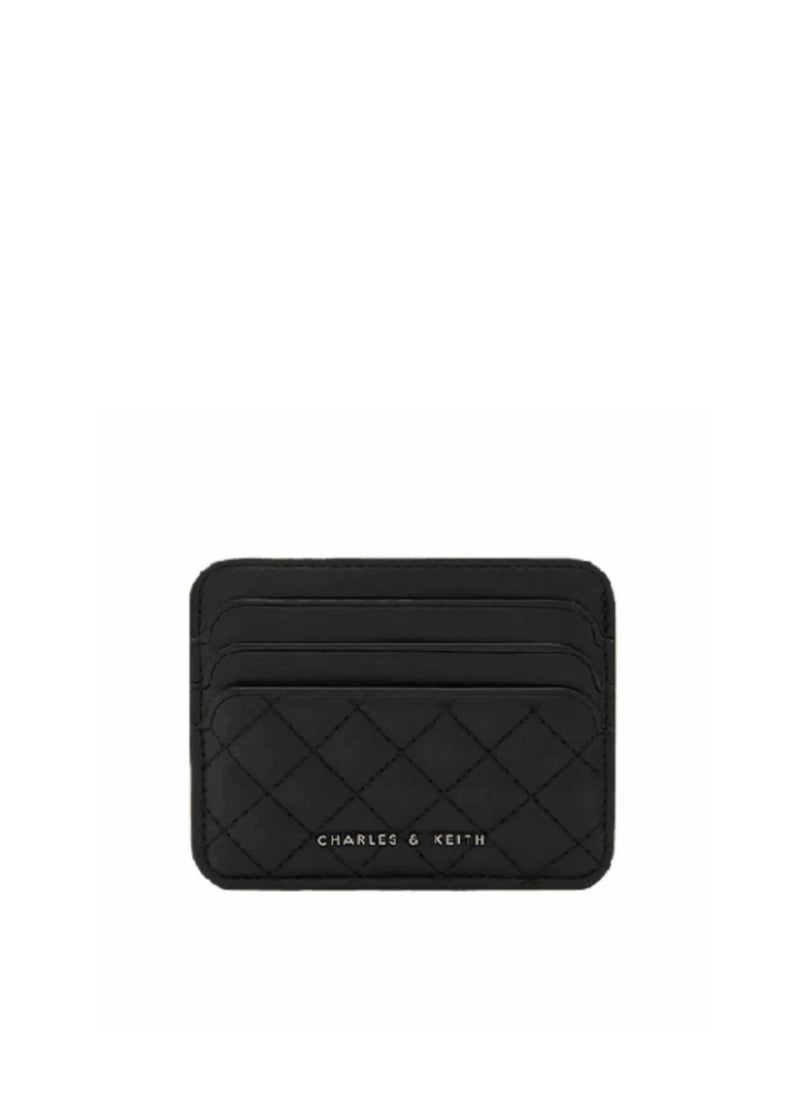 Charles & Keith Quilted Multi-Slot Card Holder - Black  - Image 1