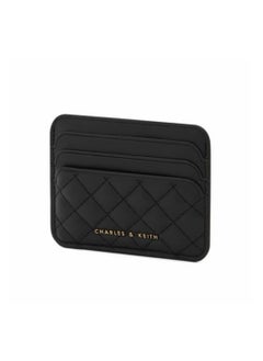 Charles & Keith حامل بطاقات مبطن متعدد الفتحات - أسود  - Image 5