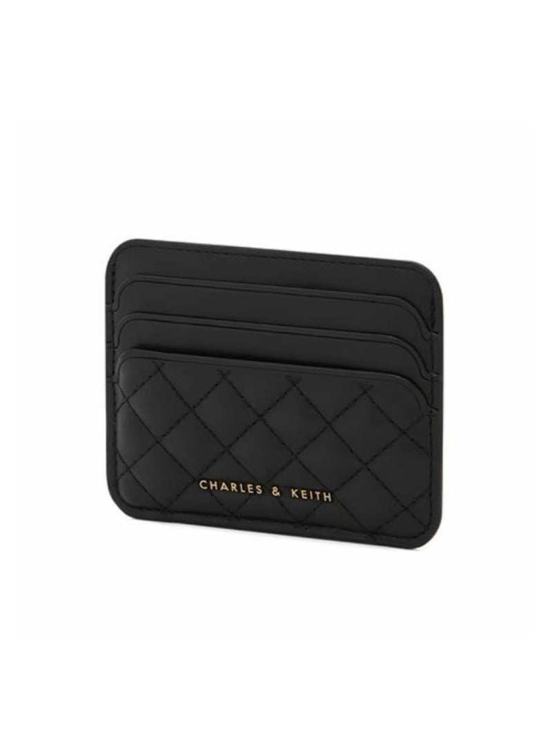 Charles & Keith Quilted Multi-Slot Card Holder - Black  - Image 5