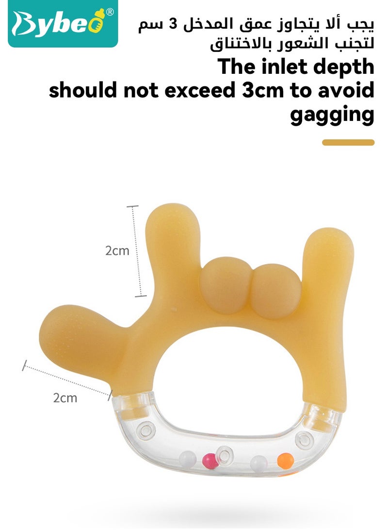 Bybeo 4 PCS Baby Rattle Toy, Infant Teething Toys, Teether Rattle Set for Baby 3+ Months Plus, Silicone Rattle and Teether Toys with Different Hand Gestures for Boys And Girls, Early Educational Toy Set - Image 4