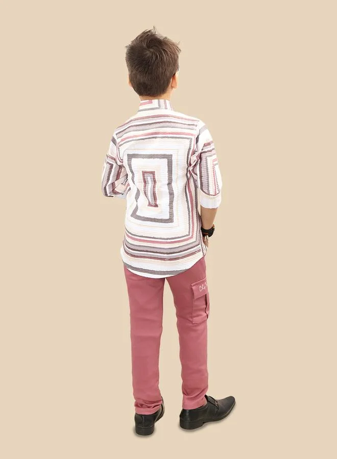 Ts Trends Ts Trends Printed Buttoned Shirt and Pant Set