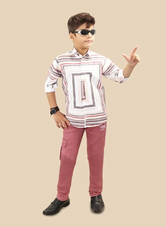 Ts Trends Ts Trends Printed Buttoned Shirt and Pant Set