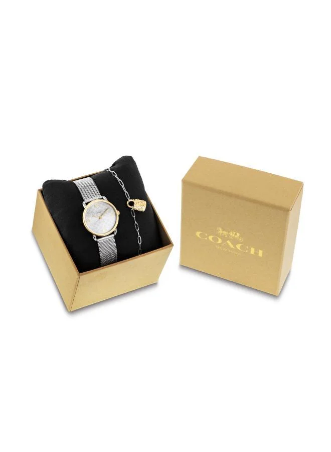 COACH  2-Hand Elliot Collection Quartz Movement Watch For Women With Silver Stainless Steel Bracelet - 14000115 for Women | Best Price UAE