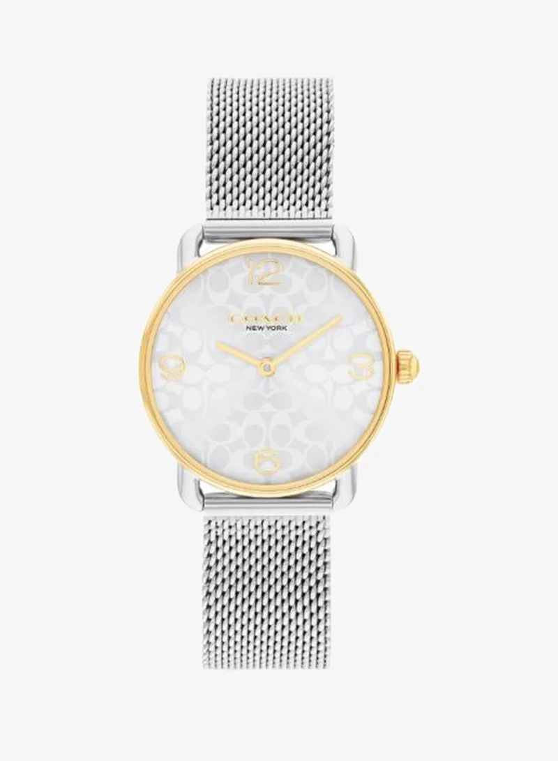 COACH 2-Hand Elliot Collection Quartz Movement Watch For Women With Silver Stainless Steel Bracelet - 14000115