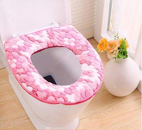 ZURATO Toilet Seat Cover Pads, Soft Thicker Warmer Washable Toilet Seat Cushion Mat Winter, Toilet Seat Cover Pads (Multi Design & Colour, Medium Size: 43 x 36cm) - Image 5