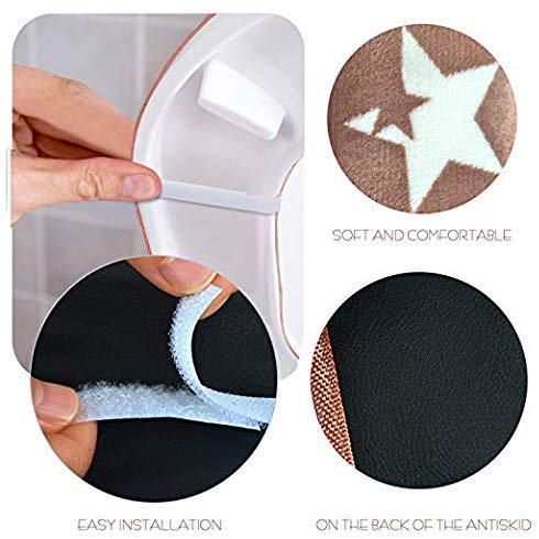 ZURATO Toilet Seat Cover Pads, Soft Thicker Warmer Washable Toilet Seat Cushion Mat Winter, Toilet Seat Cover Pads (Multi Design & Colour, Medium Size: 43 x 36cm) - Image 2