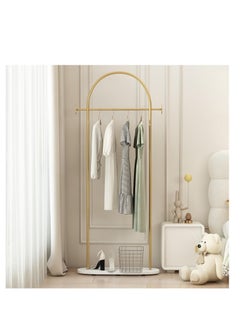 Y&D Gold Clothing Rack with Marble Base, Modern Gold Coat Racks Freestanding with 2 Hooks, Heavy Duty Clothes Rack, Coat Rack Stand for Entryway, Bedroom, Living Room, Boutiques  - Image 5