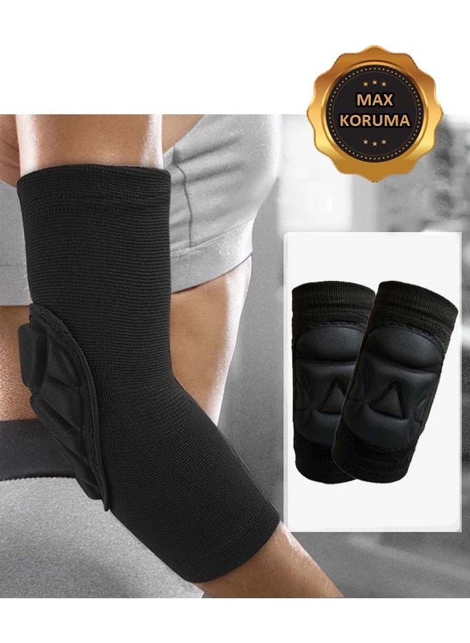 Liggo - Double Volleyball Elbow Pad Goalkeeper Elbow Pad with Embossed Sponge Support - Image 1