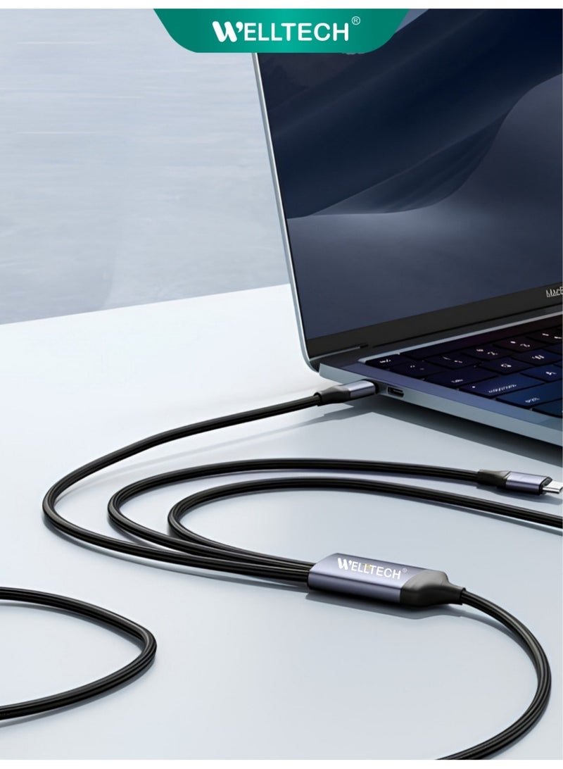 WELLTECH 3 in 1 Charging Cable Multi USB Fast Charging Data Cable Type C Lightning Micro USB Universal Charger Cable for iPhone Android Devices WELLTECH STAR76 - Image 4