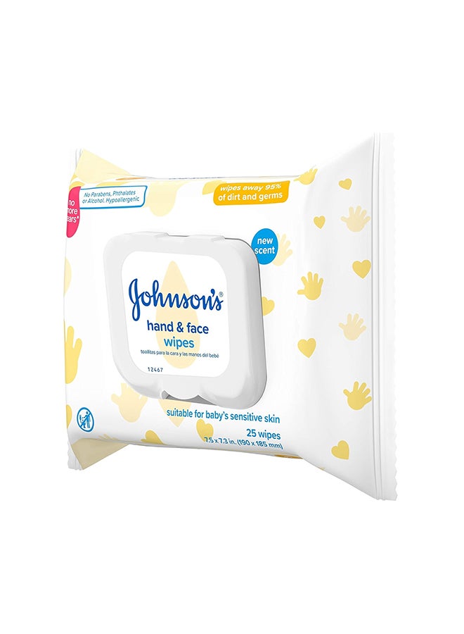 Johnson's 25- Pieces Hand And Face Baby Sanitizing Cleansing Wipes - Image 3