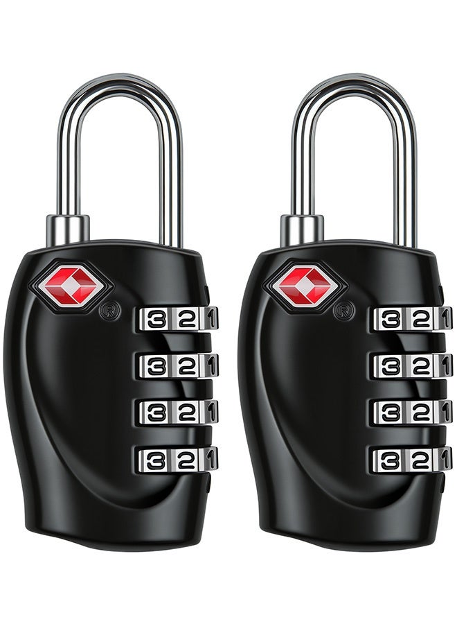 Tersely [2 Pack] TSA Approved Luggage Combination Locks, 4 Digit Combination Padlock with Alloy Body TSA Lock for Travel Bag, Suit Case, Lockers, Gym, Bike Locks or Other - Image 1