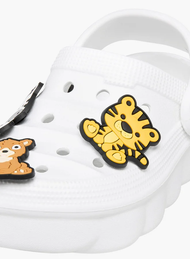 Aqua Jibbitz Accent Clogs with Backstrap