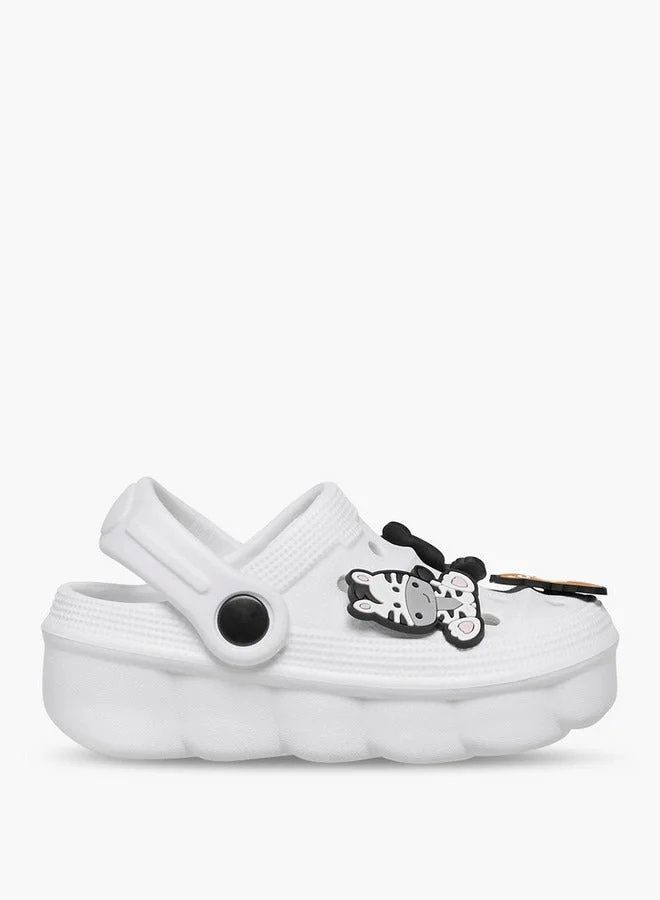 Aqua Jibbitz Accent Clogs with Backstrap