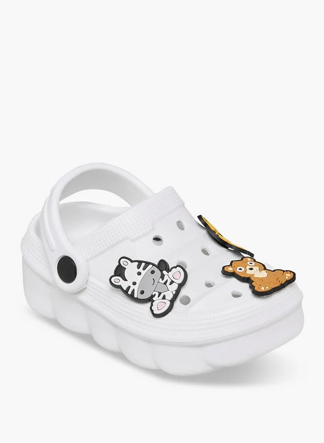 Aqua Jibbitz Accent Clogs with Backstrap