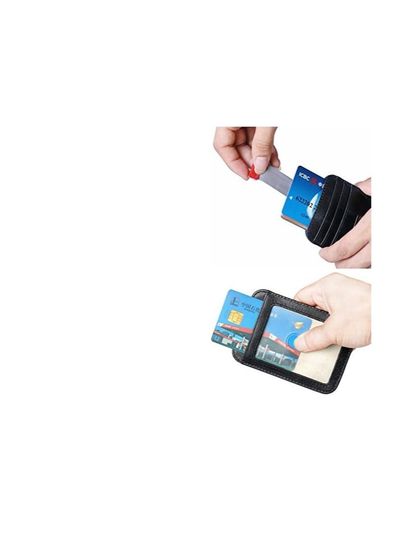 كابتن تيك محفظة صغيرة ، محفظة جلدية رفيعة للرجال والنساء ، محفظة حامل بطاقات الائتمان ، محفظة جيب أمامية بحجب RFID هدية للزوج والأب والزوجة والصديق. - Image 4