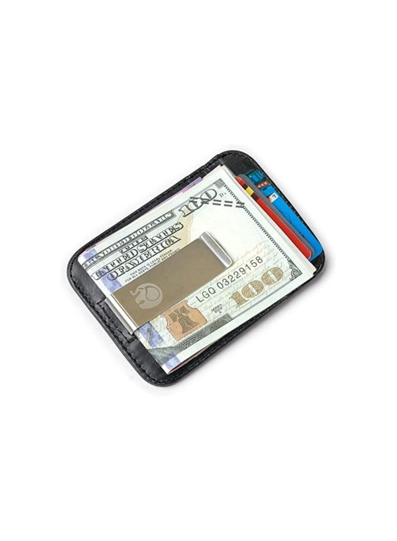 كابتن تيك محفظة صغيرة ، محفظة جلدية رفيعة للرجال والنساء ، محفظة حامل بطاقات الائتمان ، محفظة جيب أمامية بحجب RFID هدية للزوج والأب والزوجة والصديق. - Image 5