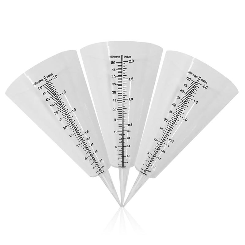 3pcs Rain Gauge Set with Ground Stake for Accurate Outdoor Rainfall Measurement - Image 2