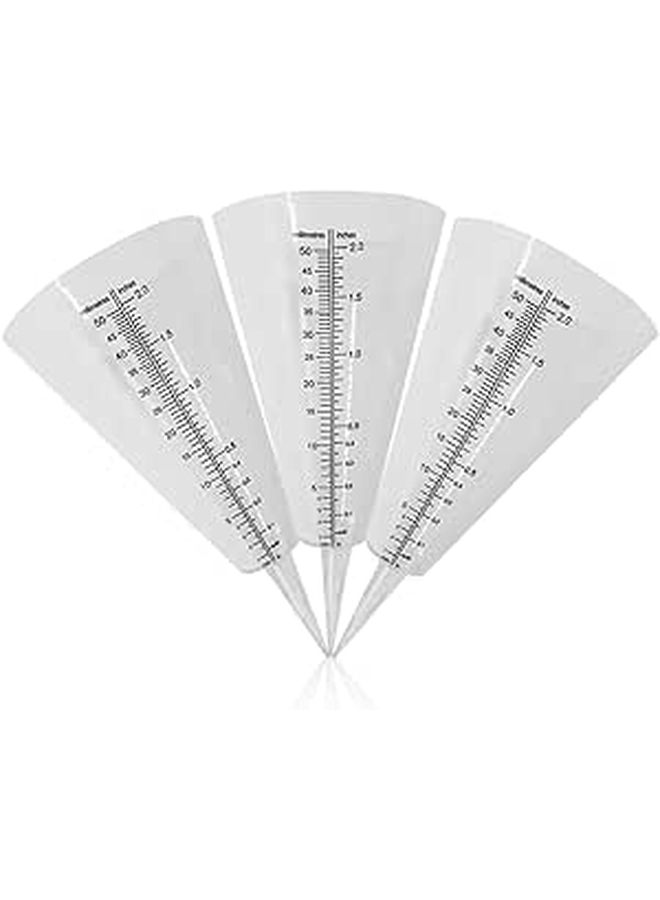 3pcs Rain Gauge Set with Ground Stake for Accurate Outdoor Rainfall Measurement - Image 1