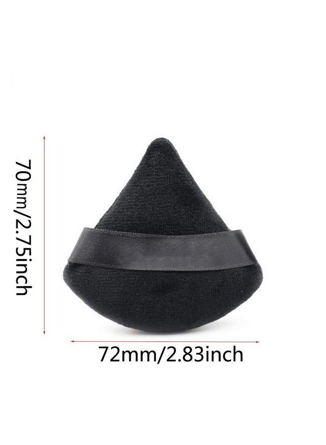 BeeSpring 2 Pcs Hot Soft Cotton Makeup Puffs Mini Face Makeup Sponge Face Triangle Powder Puff(2 Pcs/Set) - Image 1