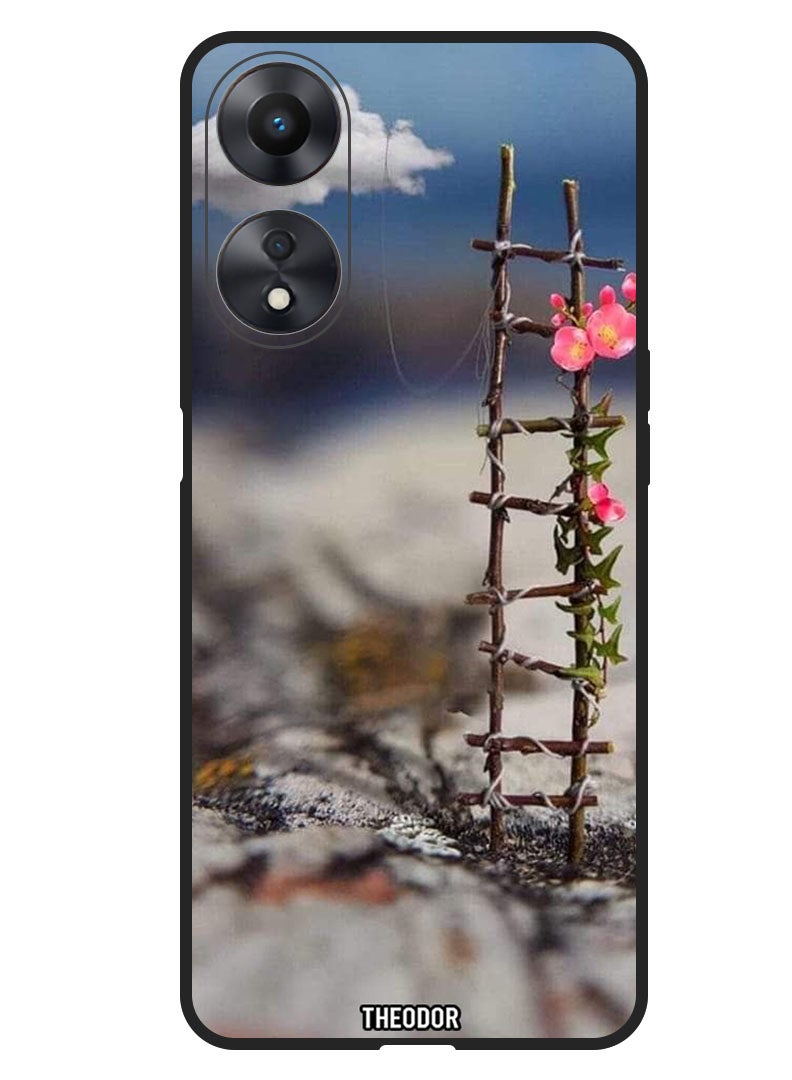 Theodor Protective Case Anti Scratch Shock Proof Bumper Cover For Oppo F23 5G Cloud with Stair - Image 1