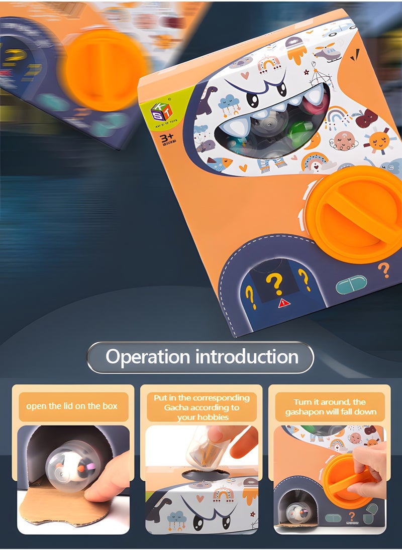 GROIC Mini Vending Machine with 16 Animal Eggs,Animal Doll Toys,Vending Machine Game,Doll Grabbing Machine, Egg Twisting Machine  - Image 5