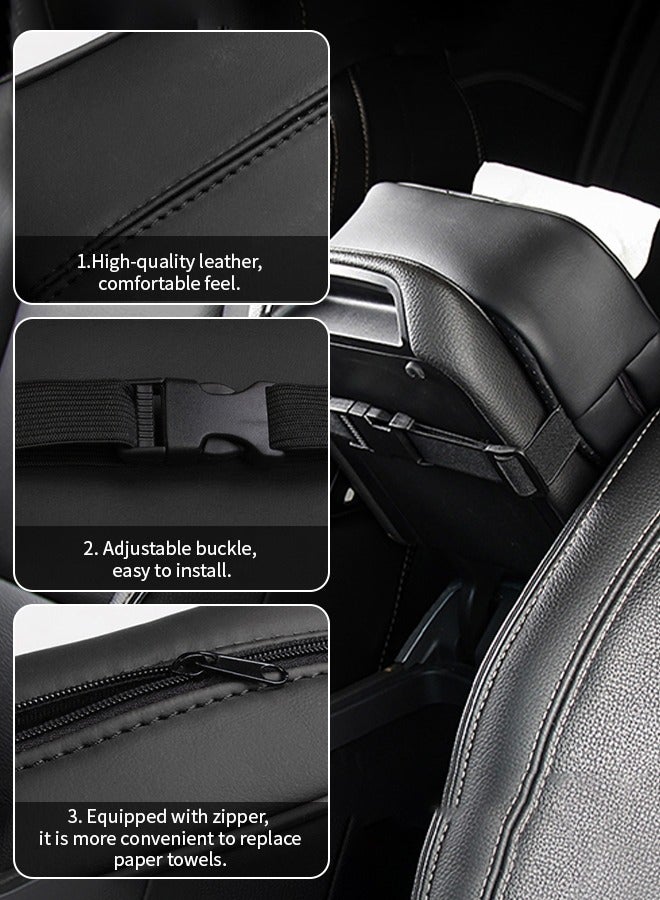 Generic Car Tissue Holder Portable Car Tissue Box Holder Easy Access Tissue Organizer for Vehicle Headrest Center Console Sun Visor Essential Travel Accessory - Image 5